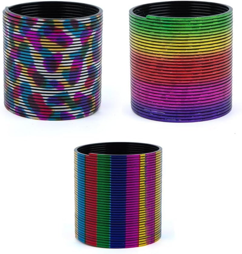 Daiso Metal Funky Spring – Multicolor | Classic Coil Toy for Stress Relief, Play & Desk Fun - Image 1